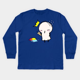 Fallen ice cream cone Kids Long Sleeve T-Shirt